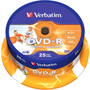 VERBATIM DVD-R IMPRIMIBLE 4.7GB SPINDLE 25-PACK 43538